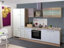 Flex-Well Classic Küchenzeile Florida 300 cm Sonoma Eiche-Weiß-Sonoma Eiche