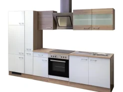 Flex-Well Classic Küchenzeile Florida 300 cm Sonoma Eiche-Weiß-Sonoma Eiche