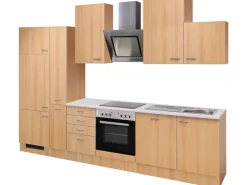 Flex-Well Classic Küchenzeile Nano 310 cm Buche Nachbildung