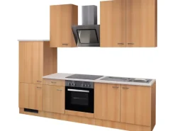 Flex-Well Classic Küchenzeile Nano 270 cm Buche Nachbildung