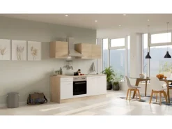 Flex-Well Classic Küchenzeile Florida 210 cm Weiß - Sonoma Eiche