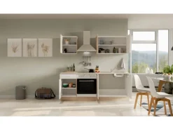 Flex-Well Classic Küchenzeile Florida 210 cm Weiß - Sonoma Eiche