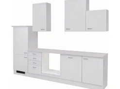 Flex-Well Classic Küchenzeile Wito 280 cm ohne E-Geräte Weiß