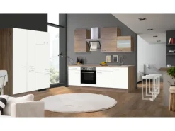 Flex-Well Classic Küchenzeile Florida 360 cm Weiß-Sonoma Eiche Nachbildung