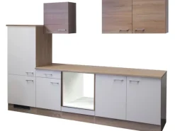 Flex-Well Classic Küchenzeile Florida 270 cm ohne E-Geräte Sonoma Eiche-Weiß