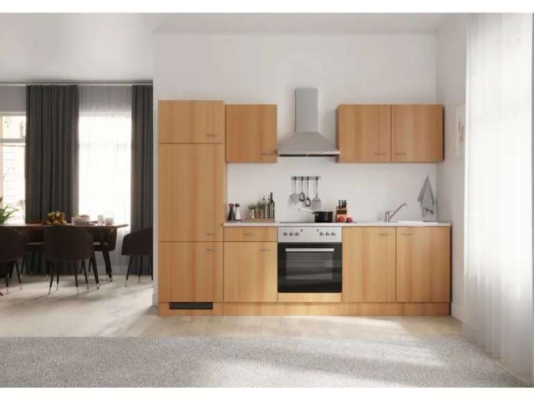 Flex-Well Classic Küchenzeile Nano 270 cm Buche