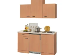 Flex-Well Classic Küchenzeile Nano 150 cm Buche Nachbildung