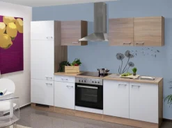 Flex-Well Classic Küchenzeile Florida 270 cm Weiß - Sonoma Eiche