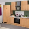 Flex-Well Classic Küchenzeile Nano 310 cm Buche Nachbildung