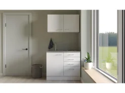 Flex-Well Classic Miniküche Lucca 100 cm Weiß matt - Caledonia