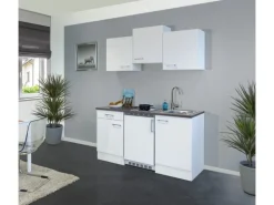 Flex-Well Classic Singleküche Lucca 150 cm Weiß matt - Caledonia