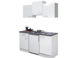 Flex-Well Classic Singleküche Lucca 150 cm Weiß matt - Caledonia