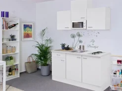 Flex-Well Classic Singleküche Wito 150 cm breit Weiß