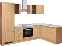 Flex-Well Classic Winkelküche Nano 280 cm Buche Nachbildung