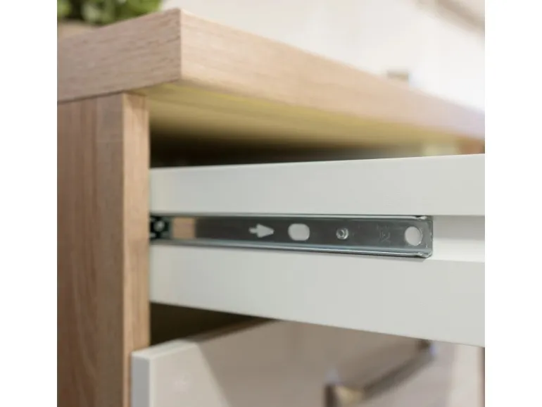 Flex-Well Classic Winkelküche Florida 280 cm ohne E-Geräte Sonoma Eiche-Weiß