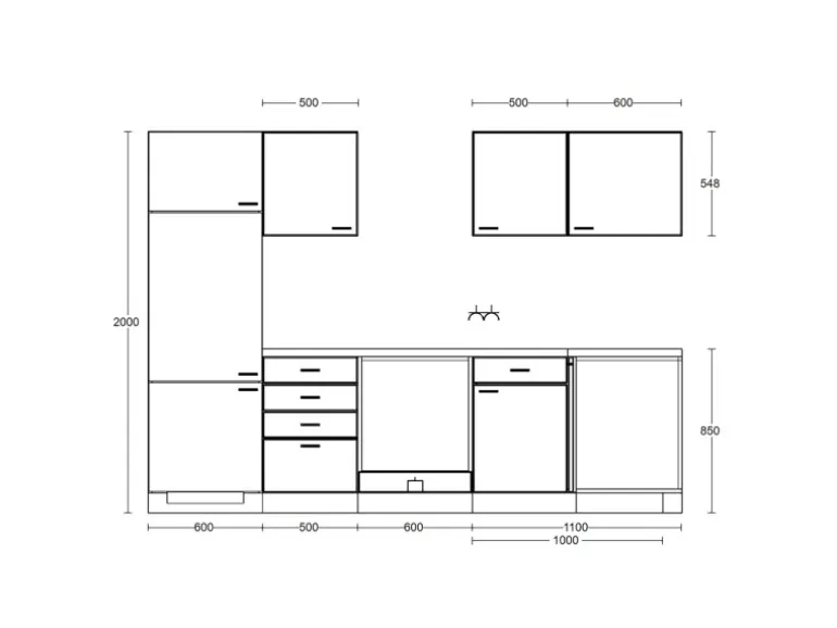 Flex-Well Classic Winkelküche Florida 280 cm ohne E-Geräte Sonoma Eiche-Weiß