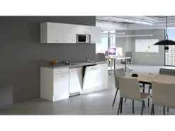 Flex-Well Exclusiv Büroküche Joelina 210 cm Weiß