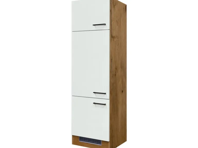 Flex-Well Exclusiv Geräteumbauschrank Vintea 60cm Magnolie matt - Lancelot Oak