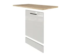 Flex-Well Exclusiv Geschirrspüler-Paket vollint. Lund Lichtgrau glanz-Rauchgrau