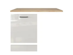 Flex-Well Exclusiv Geschirrspüler-Paket vollint. Lund Lichtgrau glanz-Rauchgrau