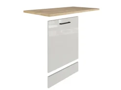 Flex-Well Exclusiv Geschirrspüler-Paket vollint. Lund Lichtgrau glanz-Rauchgrau