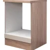 Flex-Well Exclusiv Herdumbauschrank Orlando 60cm Kaschmir Glanz-Sonoma Eiche