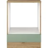 Flex-Well Exclusiv Herdumbauschrank Cara 60cm Schilfgrün matt - Artisan Eiche