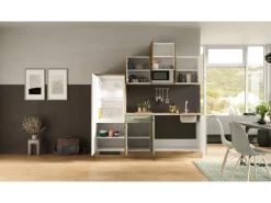 Flex-Well Exclusiv Küche 1602-002 Cara 210 cm Schilfgrün matt - Artisan Eiche