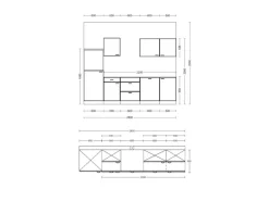 Flex-Well Exclusiv Küche 2327-019 Romeo 280 cm Anthrazit matt-Cosmopolitan Eiche