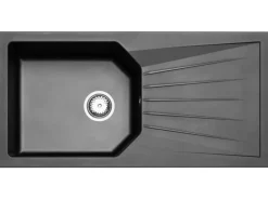 Flex-Well Exclusiv Küche 1601-005sWs Lund 210cm Lichtgrau glänzend -Rauchgrau