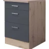 Flex-Well Exclusiv Küchen-Auszugsunterschrank Morena 60cm Basaltgrau  - San Remo