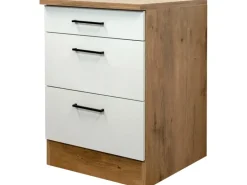 Flex-Well Exclusiv Küchen-Auszugsunterschrank Vintea 60cm Magnolie-Lancelot Oak