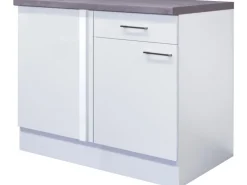 Flex-Well Exclusiv Küchen-Eck-Unterschrank Joelina 110 x 60 cm Weiß