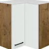 Flex-Well Exclusiv Küchen-Eck-Oberschrank Vintea 60x60cm Magnolie - Lancelot Oak