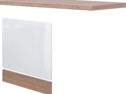 Flex-Well Exclusiv Küchen-Geschirrspüler-Paket teilintegriert Valero Weiß-Eiche