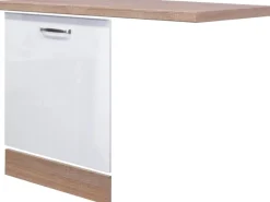 Flex-Well Exclusiv Küchen-Geschirrspüler-Paket vollintegriert Valero Weiß-Eiche