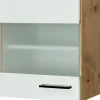 Flex-Well Exclusiv Küchen-Glas-Oberschrank Vintea 50cm Magnolie-Lancelot Oak