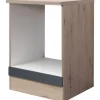 Flex-Well Exclusiv Küchen-Herdumbauschrank Morena 60cm Basaltgrau-San Remo Eiche