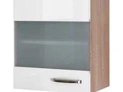 Flex-Well Exclusiv Küchen-Hängeschrank Valero 50x55cm Hgl.-Weiß-Sonoma Eiche