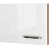 Flex-Well Exclusiv Küchen-Kurz-Hängeschrank Valero 60 cm x 32 cm Hochglanz Weiß