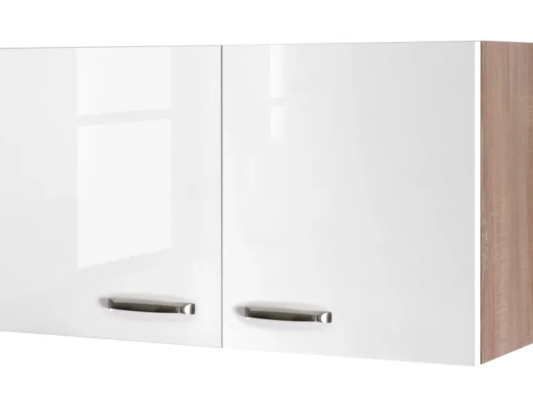 Flex-Well Exclusiv Küchen-Oberschrank Valero 100x55cm Hgl.-Weiß-Sonoma Eiche