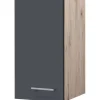Flex-Well Exclusiv Küchen-Oberschrank Morena 30cm Basaltgrau matt-San Remo Eiche
