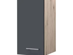 Flex-Well Exclusiv Küchen-Oberschrank Morena 30cm Basaltgrau matt-San Remo Eiche