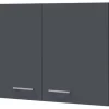 Flex-Well Exclusiv Küchen-Oberschrank Morena 80cm Basaltgrau matt-San Remo Eiche