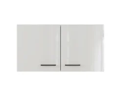 Flex-Well Exclusiv Küchen-Oberschrank Lund 100x55cm Lichtgrau glänzend-Rauchgrau