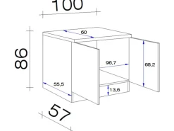 Flex-Well Exclusiv Küchen-Spülenunterschrank Joelina 100 cm Weiß
