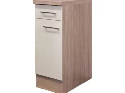 Flex-Well Exclusiv Küchen-Unterschrank Orlando 30 cm Kaschmir Glanz-Sonoma Eiche