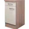 Flex-Well Exclusiv Küchen-Unterschrank Orlando 40 cm Kaschmir Glanz-Sonoma Eiche