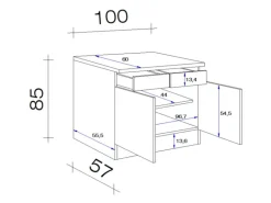 Flex-Well Exclusiv Küchen-Unterschrank Cara 100 cm Schilfgrün matt Artisan Eiche