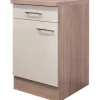 Flex-Well Exclusiv Küchen-Unterschrank Orlando 50 cm Kaschmir Glanz-Sonoma Eiche